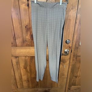 Athleta Brooklyn Ankle Pants Grey Plaid Size 8 TALL